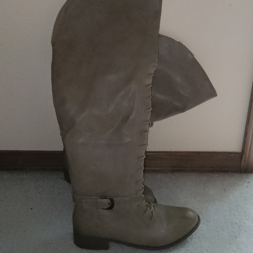 Knee high tan boots